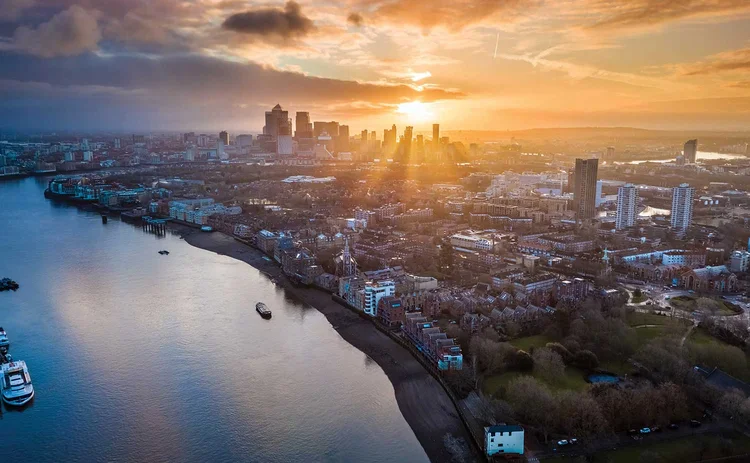 sunrise over City ofLondon